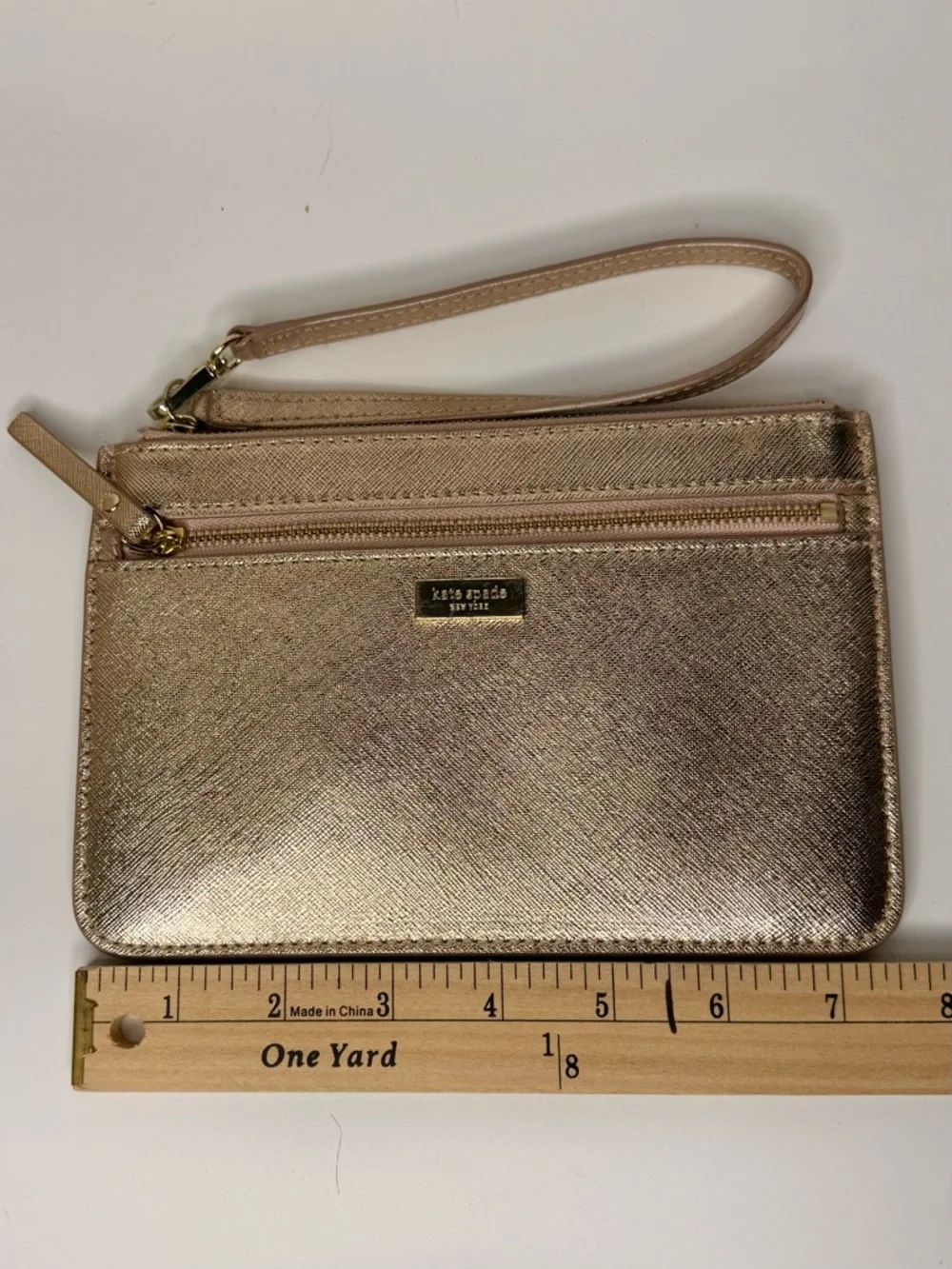 Kate Spade New York Rose Gold Wristlet / Zip Pouch